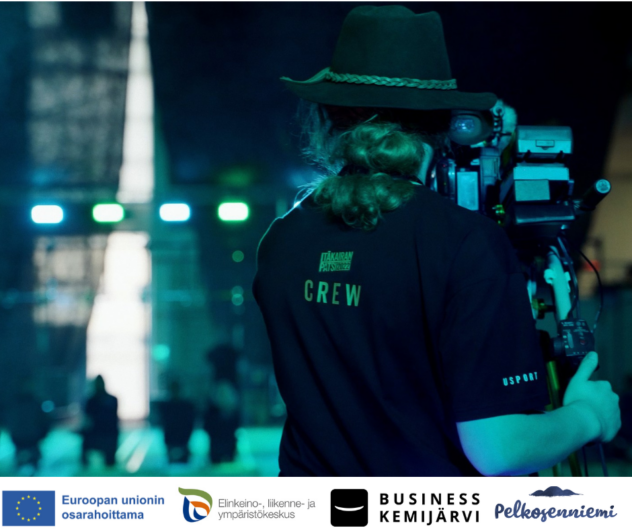 AV-alan tuotantopalveluja osaamista hankkeen kuva jossa myös rahoittajan logot